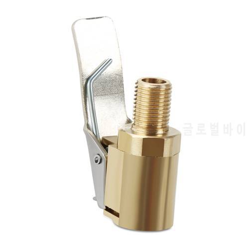 1PC Car Auto Brass 8mm Tyre Wheel Tire Air Chuck Inflator Pump Valve Clip Clamp Connector Adapter Car-styling qiang