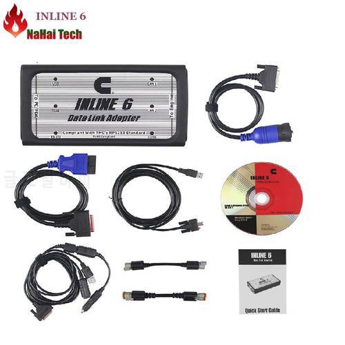Full Cable for INLINE 6 Data Link Adapter Insite V8.7 V7.6.2 Heavy Duty Diagnostic Tool Scanner Interface Inline6