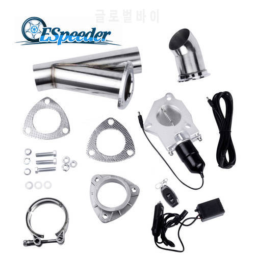 ESPEEDER 2&39&39/2.25&39&39/2.5&39&39/3.0&39&39 Stainless Steel Headers Y Pipe Electric Exhaust Cutout With Remote Control Cut Out Down Pipe Kit