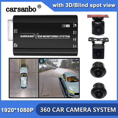 Car HD 3D 360 degree panoramic surround view cameras SVM 1080P support AV  HDMI video