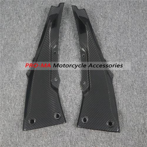 Motorcycle Sub Frame Covers in Carbon Fiber For Kawasaki ZX-10R ZX10R 2011+ Twill Glossy Weave