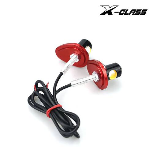 1 Pair X-CLASS Universal Motorcycle LED Mini Turn Signal CNC Material Multicolor Eagle Eye Shape Turn Indicators