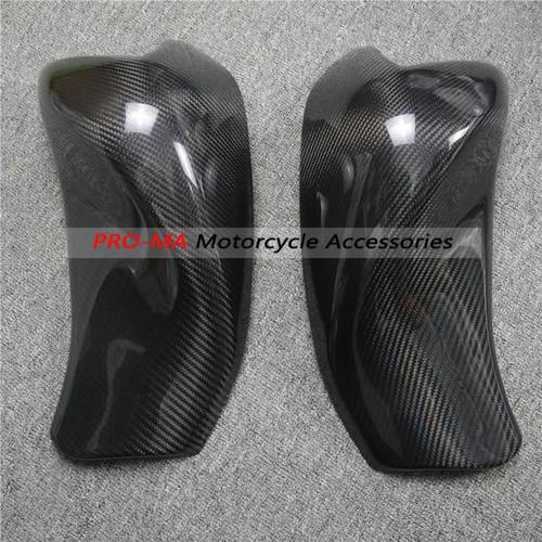 Motorcycle fuel tank side panels in Carbon Fiber For Kawasaki Z1000 2014 2015 2016 2017 2018 2019 twill glossy weave