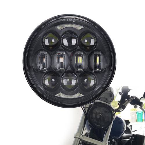 Motorcycle Accessories 5.75 Inch 80W H/L Beam Front Driving Headlamp For Harley Dyna Street Bob DRL Angel Eye LED Headlight