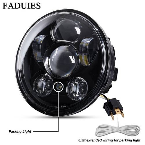 FADUIES Chrome 5.75 inch LED Headlamp 5 3/4 inch LED headlamp For Harley Iron 883 Dyna Street Bob FXDB Sportsters