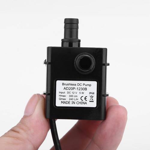 Ultra-quiet Mini DC12V 5W 240L/H Micro Brushless Water Pump Car Submersible Car Accessories