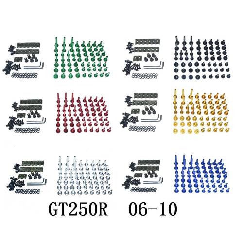 Motorcycle Complete Fairing Bolts Kit Bodywork Screws For Fit HYOSUNG GT250R 2006-2010