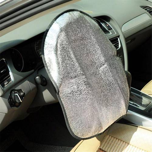 Double Thicken Car Steering Wheel cover Sun Shade Cover Sunshade Aluminum Foil Anti Accessories Automotive interior products