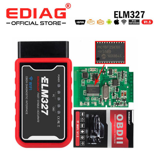 New ELM327 V1.5 OBD2 Scanner PIC18F25K80 Bluetooth/Wifi ELM 327 OBD Car Diagnostic Tool For Android /IOS OBDII Mini Code Reader
