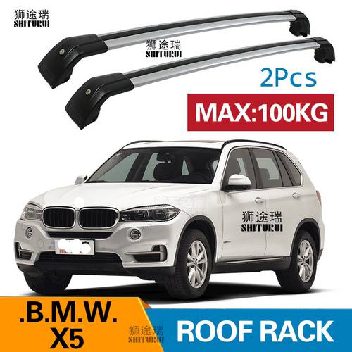 2Pcs Roof Bars for BMW X5 (F15, F85 G05) 2014-2020 2019 2018 Aluminum Alloy Side Bars Cross Rails Roof Rack Luggage Carrier