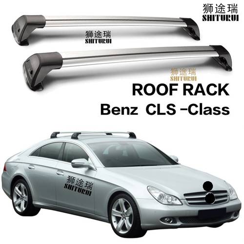 For Mercedes-Benz CLS Shooting Brake Sedan 4 Dr 2004-2020 W219 C218 X218 C257 Roof Bar Car Special Aluminum Alloy Belt Lock Led