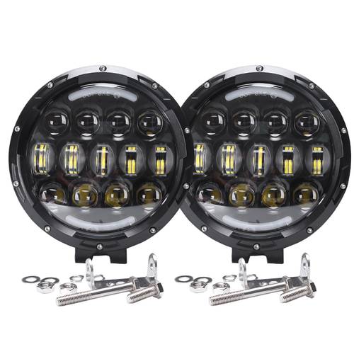 Car Accessories 105W 7 Inch Led Work Light Round Auto 12V 24V Offroad 4WD 4x4 Truck Trailer Front Bumper Hi Low Headlight