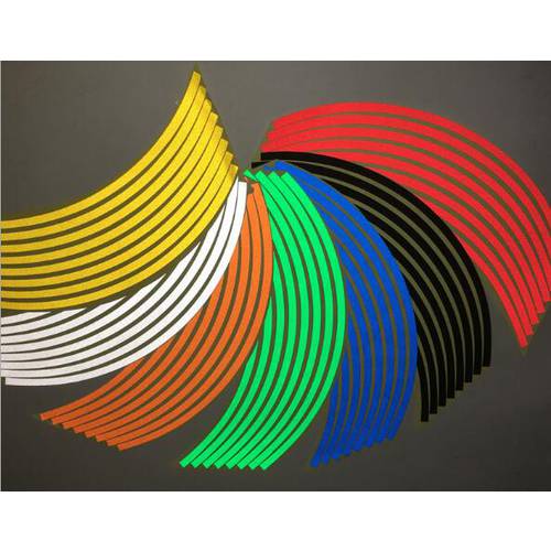 16Pcs/lot 18inch Strips Wheel Stickers Decals Reflective Rim Tape Bike Motorcycle Car Tape