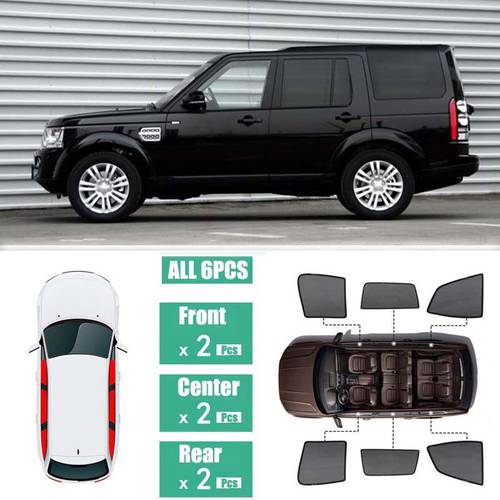 Side Windows Magnetic Sun Shade UV Protection Ray Blocking Mesh Visor Fit For Land Rover Discovery 4 2005-2016
