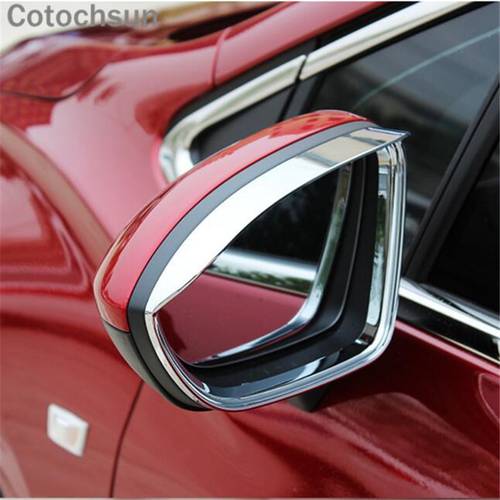 Cotochsun Car styling ABS Chrome rearview mirror Rain Eyebrow cover case For Chevrolet Cruze hatchback 2009-2017