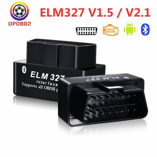 ELM327 Bluetooth-Compatible 1.5 2.1 OBD2 Car Code Reader 327 V1.5 V2.1 obd2 Diagnostic Scanner Tools Interface Work For Android