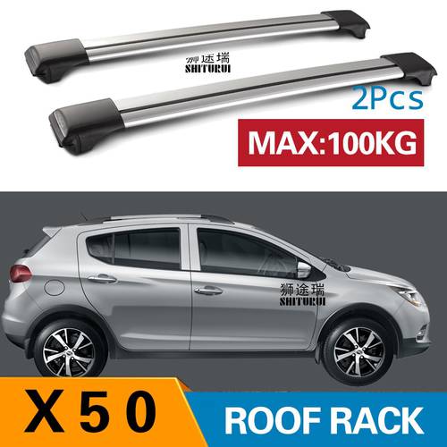 2Pcs Roof bars For LIFAN X50 2017-2018 Aluminum Alloy Side Bars Cross Rails Roof Rack Luggage load 100KG SUV