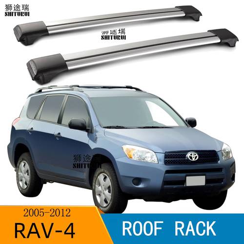 SHITURUI 2Pcs Roof bars For TOYOTA RAV 4 III (_A3_) rav4 2010 2005 - 2013 Aluminum Alloy Side Bars Cross Rails Roof Rack Luggage