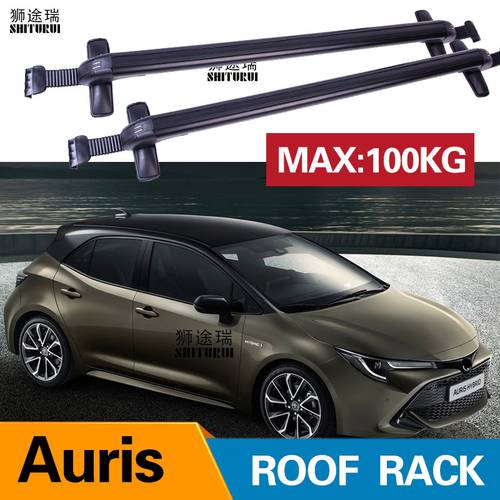 2Pcs Roof bars For TOYOTA Auris SCION iM Hatchback 2013+2017 2018 2019 Aluminum Alloy Side Bars Cross Rails Roof Rack Luggage