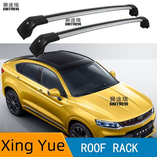 2Pcs Roof bars For Geely xing yue suv geely tugela YF11 2019- 2022 Aluminum Alloy Side Bars Cross Rails Roof Rack Luggage shayu