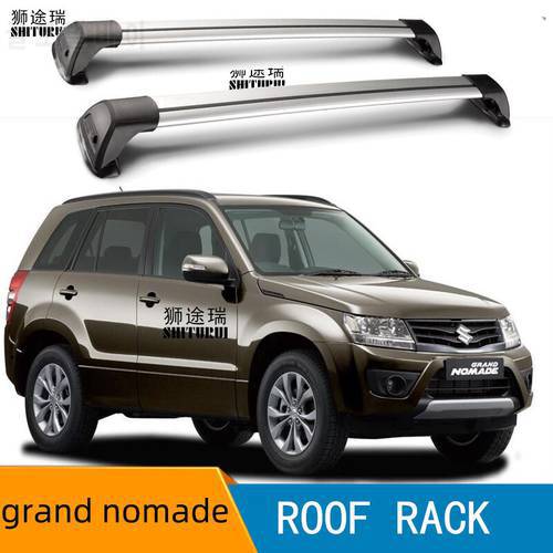 2 pcs For Suzuki grand nomade 5 Door SUV 2007-2017 roof rack roof bar car special aluminum alloy belt lock Led shooting