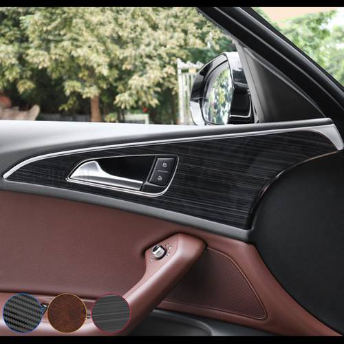 Car Styling Door Panel Decorative Cover Trim For Audi A6 C7 2012-18 Interior Console Gearshift Frame Strips Air Vents Stickers