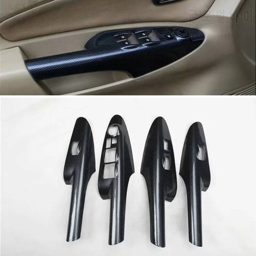 For Hyundai Tucson 2006-2014 Left Hand Drive 4PC ABS Car Interior Door Window Lift Glass Switch Button Cover Molding Car Styling