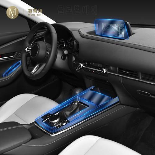 For Mazda CX-30 2020-2023 Car Interior Center console Transparent TPU Protective film Anti-scratch film navigation Accessories