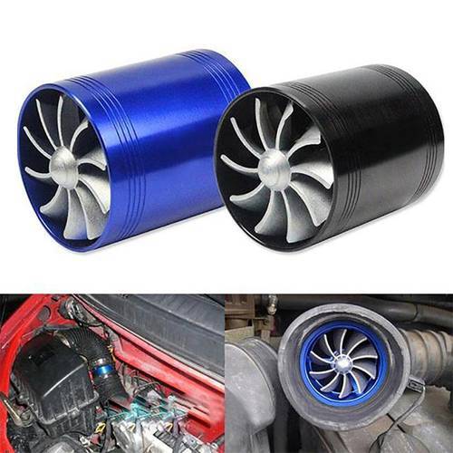 Car Vehicle Turbocharger Turbo Compressor Fuel Saving Fan with Rubber Covers Conversion Accessories Power General