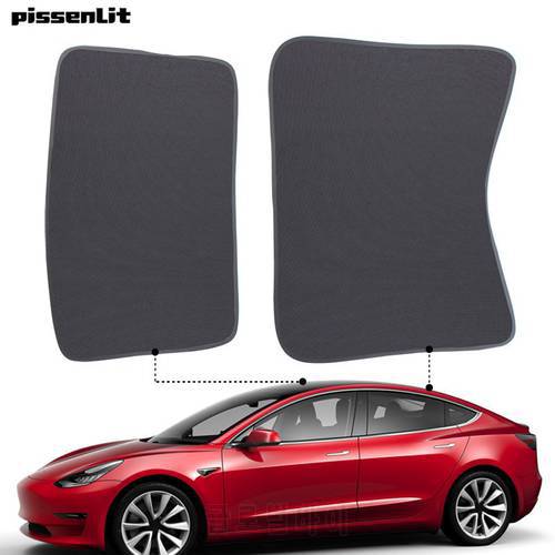 Model 3 Sunshade Car Sun Visor Rear Front Sun Shade For Tesla Model 3 Accessories Roof Sunshade Skylight Shades Protector Three