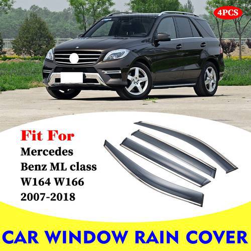 For Mercedes Benz W164 W166 ML CLASS ML300 ML400 ML350 car window deflectors wind deflector sun guard rain vent cover trim