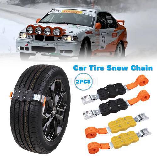 2pcs Universal Anti-slip Emergency Car Tire Snow Chain Winter Ice Road Tire Wheel Chain For Jeep Renegade Spikes For Tire SUV