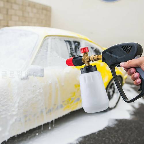 High Pressure Water Spray Gun 1000ML Washing Machine Car Wash Machine Garden Watering Hose Nozzle Sprinkler Snow Foam Spray Gun