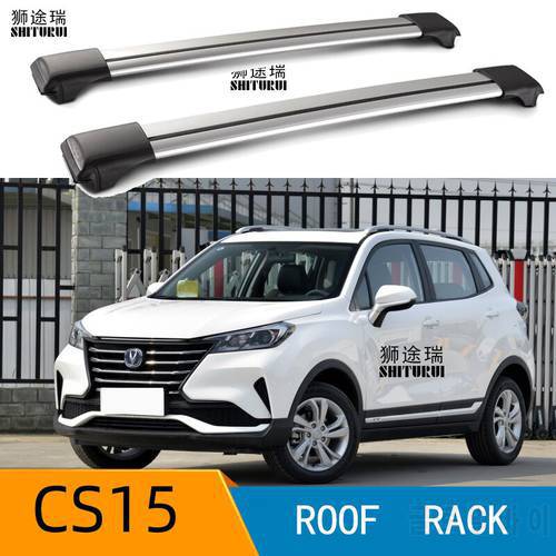 2Pcs Roof bars For changan CS15 2016 2018 2019 2020 Aluminum Alloy Side Bars Cross Rails Roof Rack Luggage CUV SUV LED