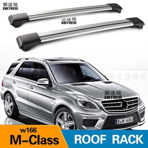2Pcs Roof Bars for Mercedes-Benz M-Class W166 2012-2015 Aluminum Alloy Side Bars Cross Rails Roof Rack Luggage