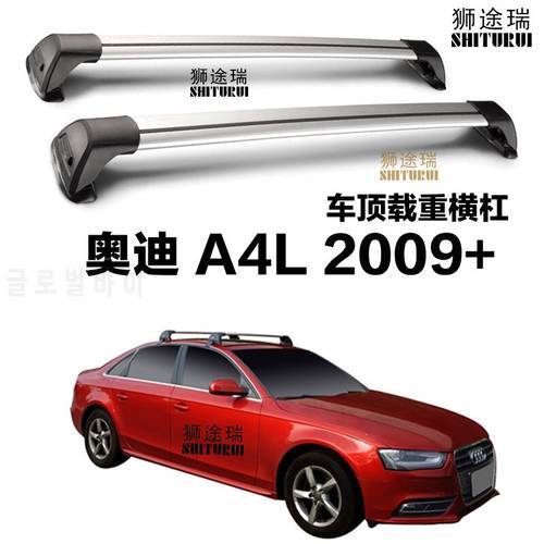 2 Pcs for Audi A4L/A4 B8 Sedan Sportback Roof Bar Car Special Aluminum Alloy Belt Lock Led Shooting ROOF RACK CORSS Rack