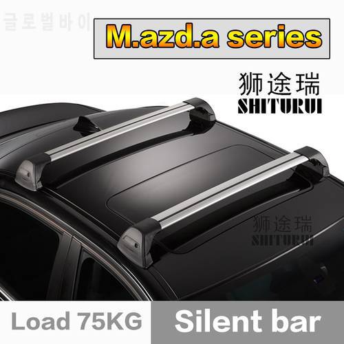 SHITURUI For Mazda ATENZA 3 5 6 8 ultra quiet truck roof bar car special aluminum alloy belt lock roof rack corss rack 2pcs