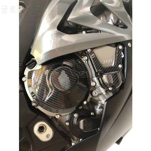 Right Side Engine Racing Clutch Case Fairing Cowl For BMW S1000RR 2009-2019 S1000R 2017-2018 Full Carbon Fiber 100%