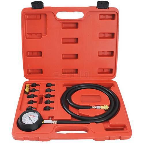 12pcs Engine Oil Pressure Test Kit Tester Car Garage Tool Low Oil Warning Devices Auto Tools Car Repair Tools