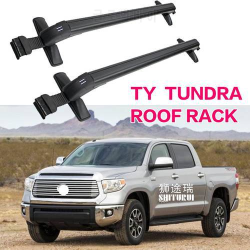FOR Toyota tundra Pickup Heavy-duty Bars with Locking Aluminum Alloy with Luggage Box Bike Rack sport Roof Luggage Trunking