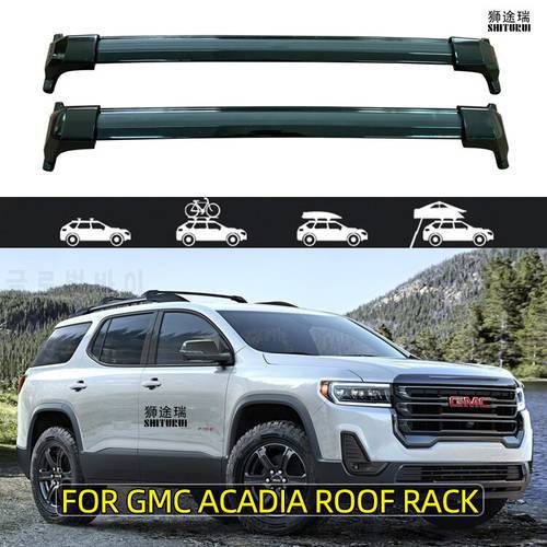 for GMC ACADIA 5 DOOR SUV 2018 - 2020 Roof Bar Car Special Aluminum Alloy Belt Lock Led Shooting CORSS RACK