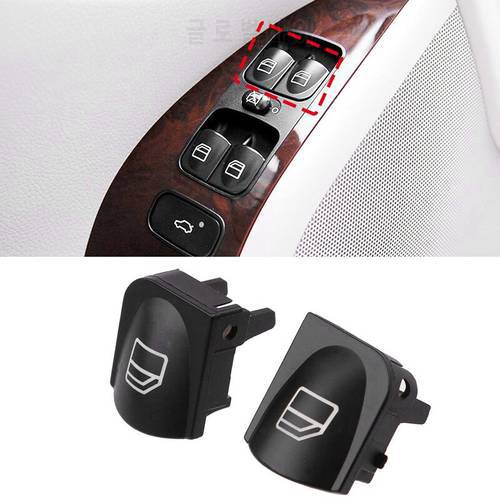 Window Switch Button Covers for Mercedes Benz W203 W208 C Clk Class Front Left+Right Window Switch Repair Button Caps
