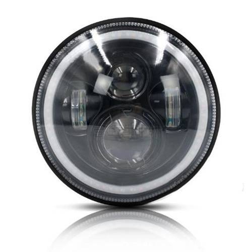 1PC 7 Inch Round LED Light Headlights Hi/Lo Beam Angle Eyes For Wrangler JK LJ TJ Accessoire Voiture Driving Light Car Fog Lamp