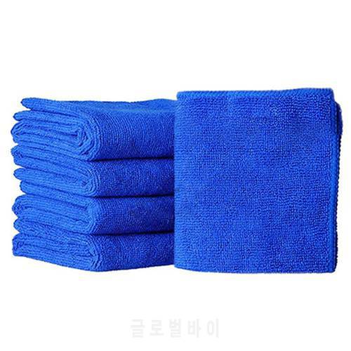5pcs Car Wash Cloths Soft Absorbent Wash Cloth Car Auto Care Microfiber Cleaning Towels Durable Blue Micro Fiber Towels 25*25cm