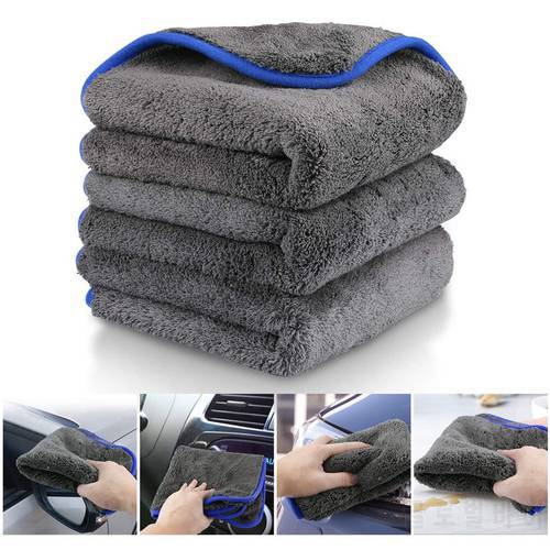 1200GSM Car Wash Microfiber Towel Car Cleaning Drying Auto Washing Coral Fleece Thickened Towel Car Detailing Car Accessories