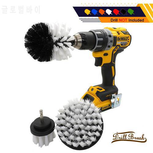 3Pcs Electric Brush Attachment Set for Cleaning Leather and Upholstery Sofa Wooden Furniture Car Bathroom Auto Wheel Cleaning