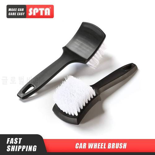 (Bulk Sale) SPTA Auto Cleaning Brush Anti Static Auto Tire Rim Brush Wheel Hub Cleaning Car Wheels Detailing Cleaning Tool