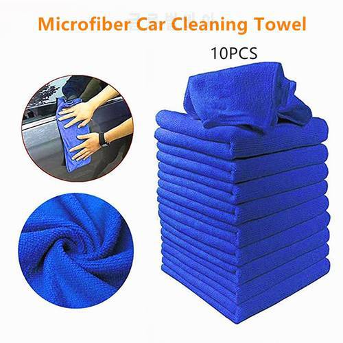 10PCS/Set Microfiber Car Cleaning Towels Household Cleaning Small Towel Windshield Cloth Automobile Washing Glass Towels