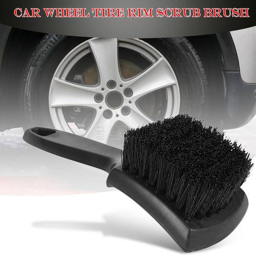 Car Wheel Tire Rim Scrub Brush Auto Detailing Brush Washing Cleaning Tool Special PP Silk Brush Auto Accessories Black