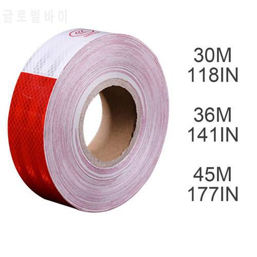 Reflective Car Safety Warning Stickers Waterproof Red and White Adhesive Conspicuity Tape for Trailer Outdoor Cars Truck